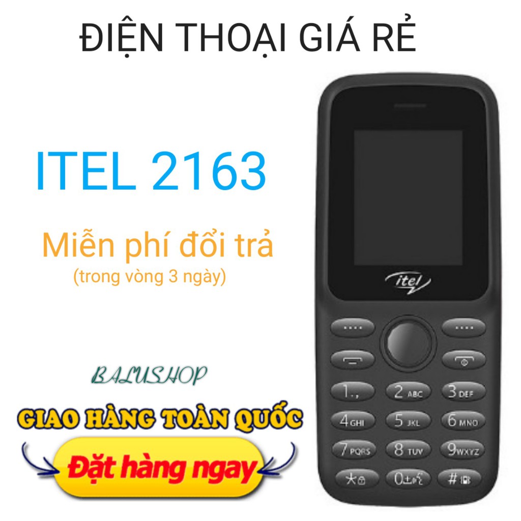 điện thoại giá rẻ dành cho người già Itel 2613 (2 sim) kèm pin, sạc