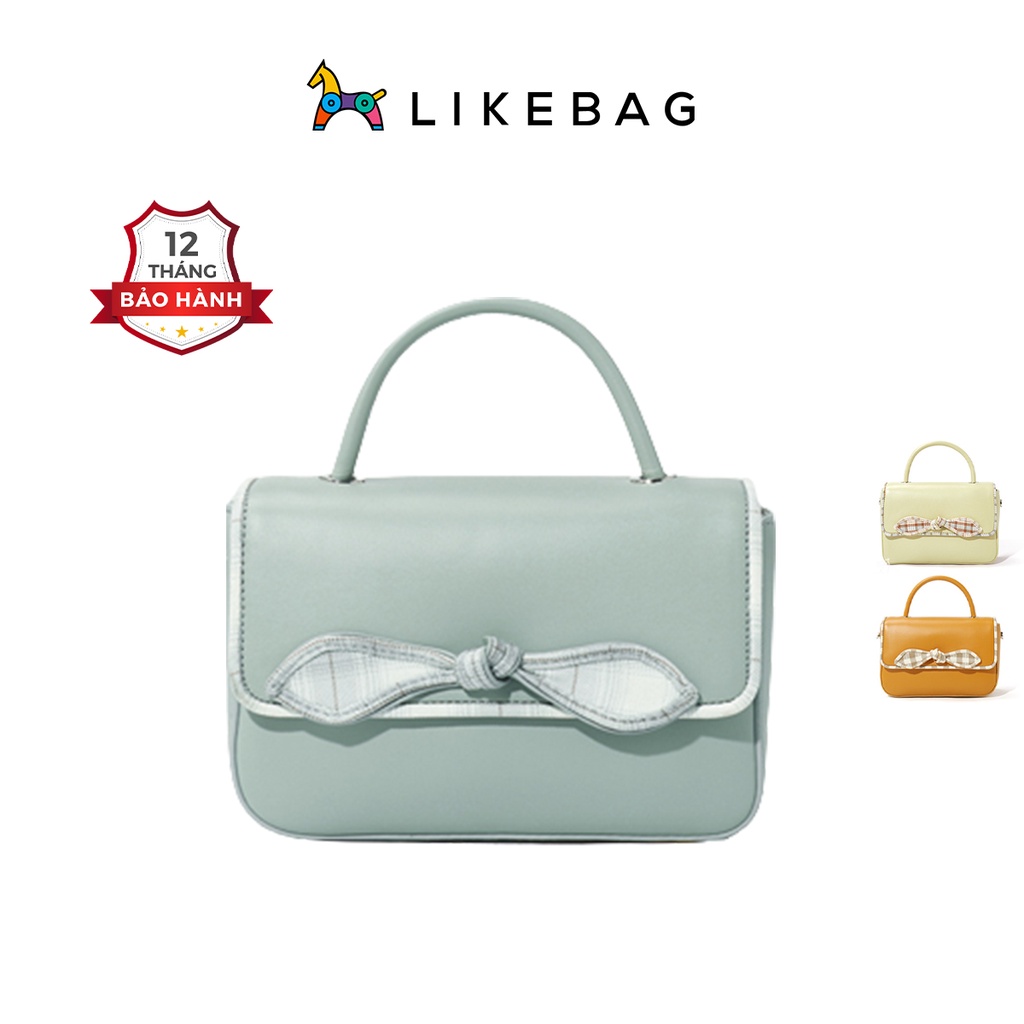 Túi đeo chéo nữ thời trang LIKEBAG form chữ nhật nhỏ gọn phối nơ dễ thương ST2150 - LIBAGI
