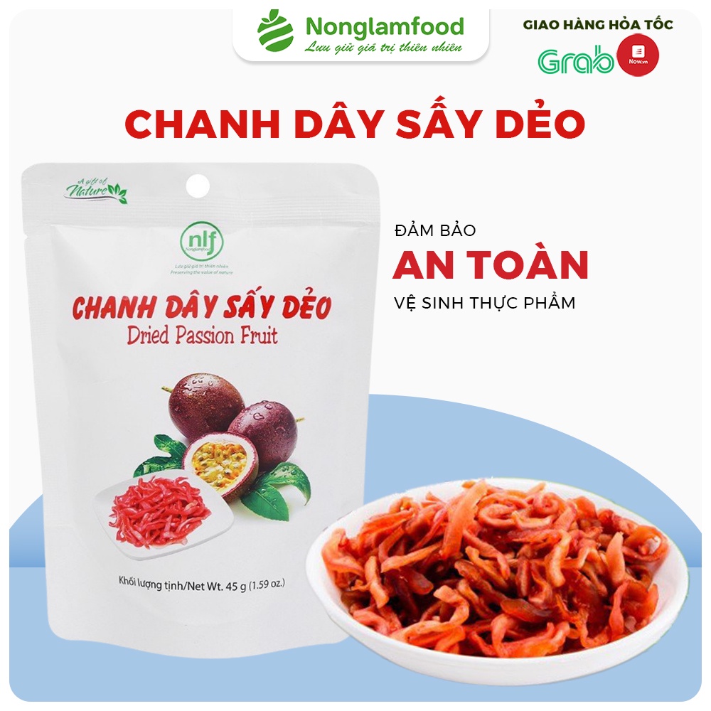 Chanh Dây Sấy Dẻo Nông Lâm Food 45g trái cây sấy dẻo đồ ăn vặt giảm cân,ăn kiêng hiệu quả thích hơp nhiều lứa tuổi