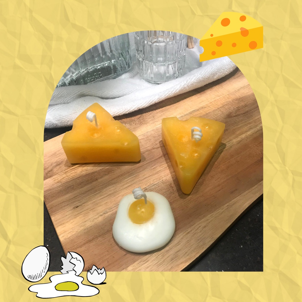 Cheese &amp; Egg CANDLES [Labbi] Nến trang trí / Candle