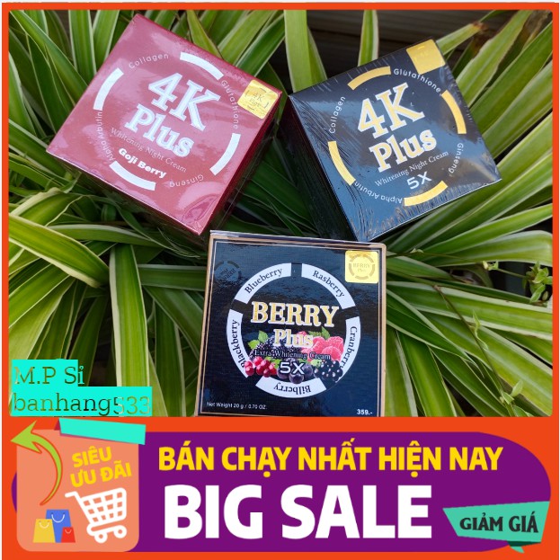 KEM FACE 4K PLUS THÁI LAN CHÍNH HÃNG - 4K PLUS ĐEN - 4K PLUS ĐỎ - 4K PLUS BERRY