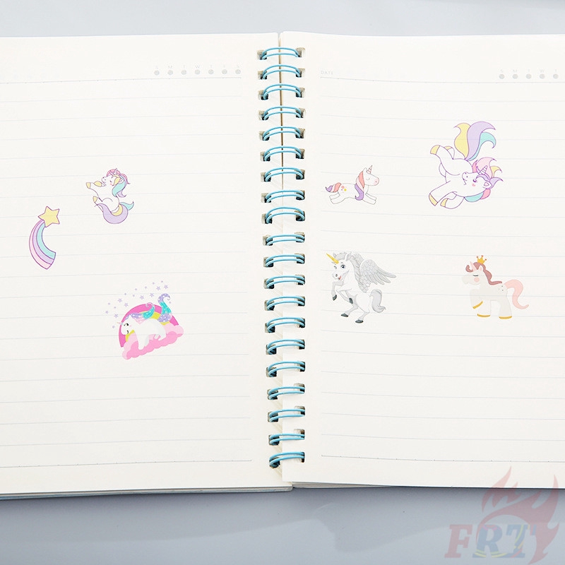 Set 6 tờ hình dán phong cách kì lân trang trí sổ tay máy tính ván trượt đa dụng