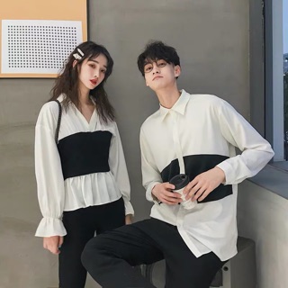 Sơ mi đôi nam nữ thu đông 2019
