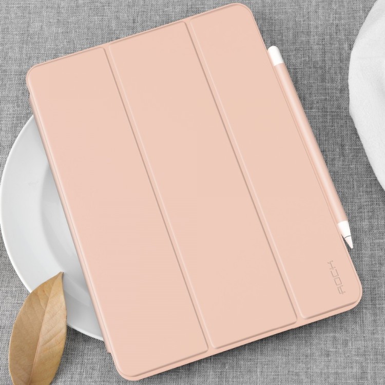 Bao da không viền hiệu Rock Ultra Thin Magnetic (Smart Sleep Cover) cho iPad Pro 11 2018 - Hàng chính hãng