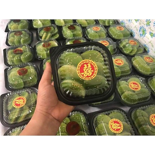 50 Hộp nhựa đế đen HT12 Hộp đựng bánh