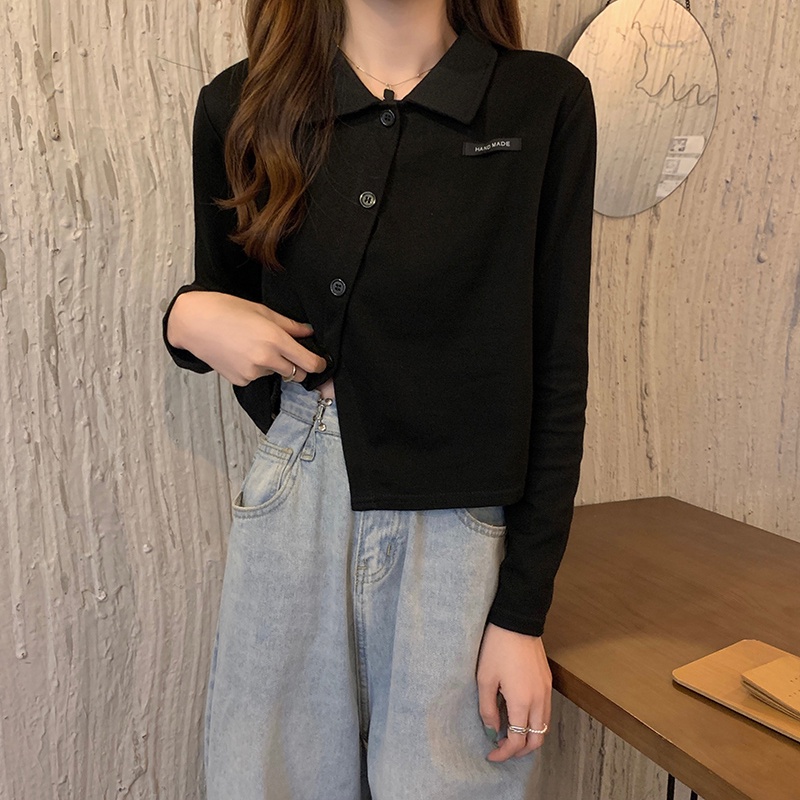 Áo Thun Polo Nữ Dài Tay Vạt Chéo Phối Cúc Thời Trang Sugal TOP NU 051V2