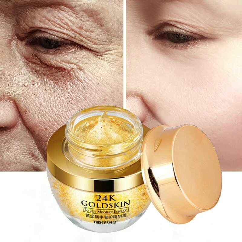 (Hàng Mới Về) Kem Dưỡng Da Mặt Chiết Xuất Vàng 24k Argireline Collagen Chống Nếp Nhăn Làm Trắng Và Săn Chắc Da