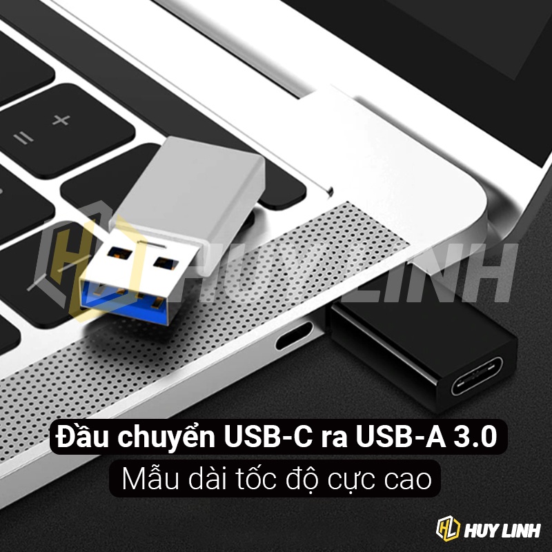Jack chuyển USB 3.0 sang Type C nhận DAC nghe nhạc cho Máy tính, Laptop, Sạc dự phòng HL1461