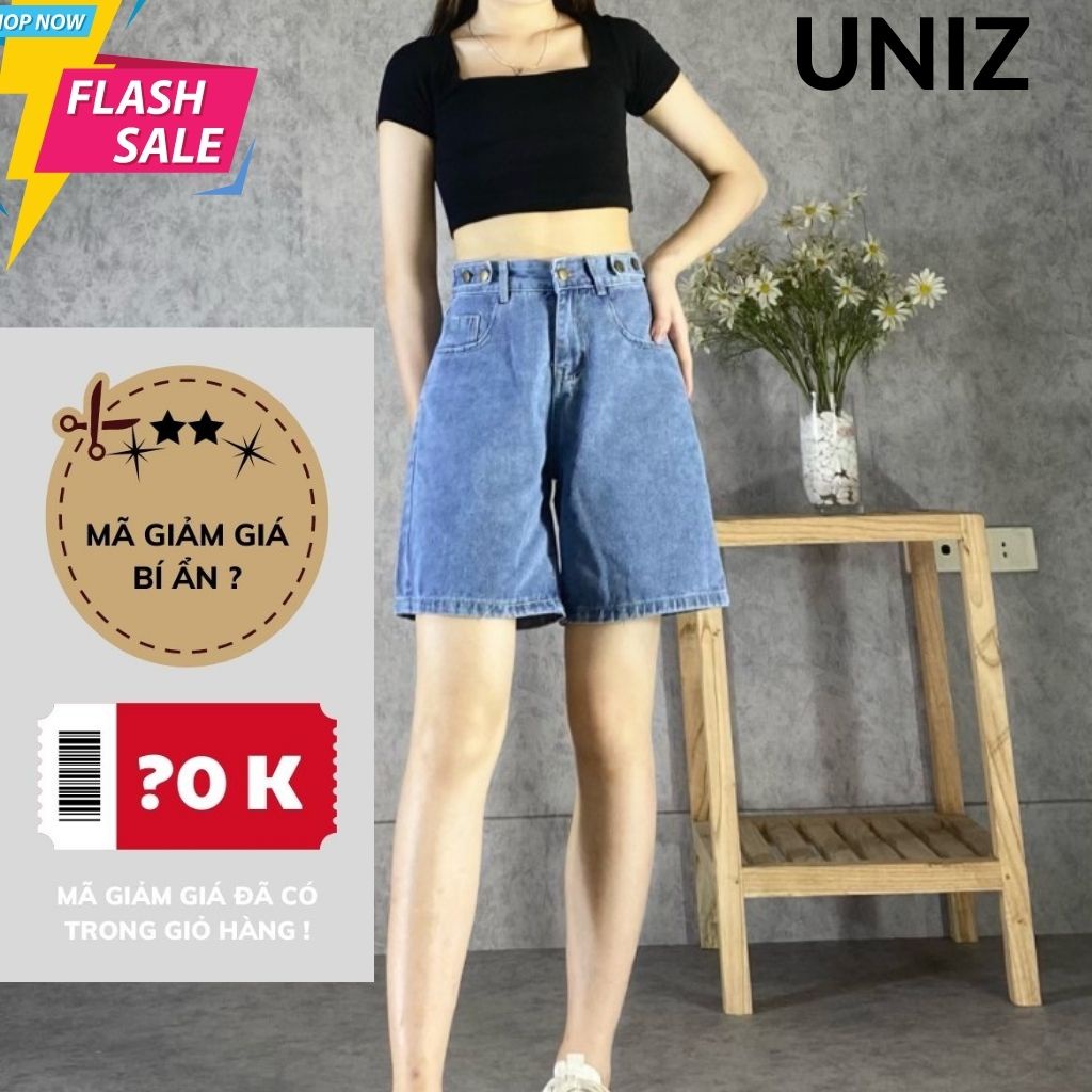 Quần short jean 3 khuy= Quần đùi unisex phong cách đường phố UNIZ | BigBuy360 - bigbuy360.vn