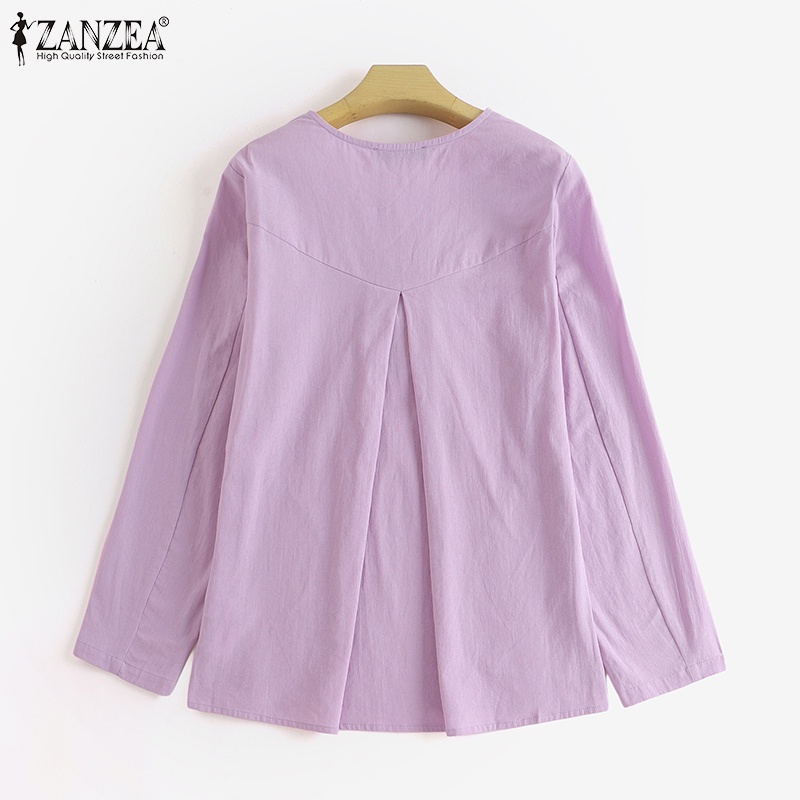 Áo nữ ZANZEA tay dài cổ chữ v thời trang quyến rũ