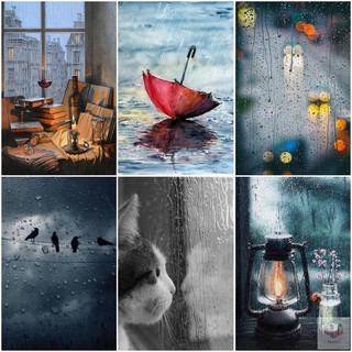 Bộ 6 Áp phích - Poster Phong Cảnh Rainy day - Ngày mưa 1