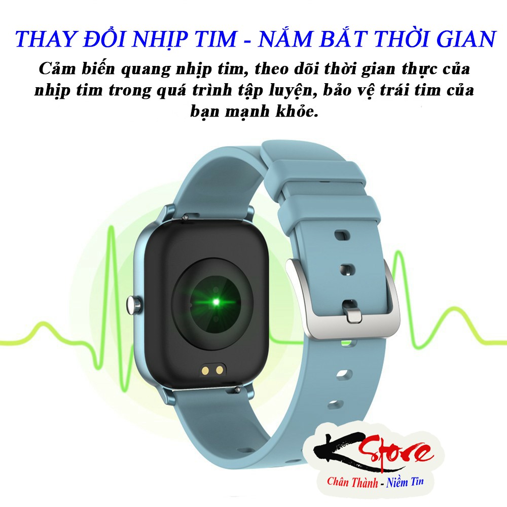 Đồng hồ thông minh Colmi P8 Thông báo Tiếng Việt, Smart watch thể thao giá rẻ chống nước thiết kế Xiaomi Amazfit GTS đẹp