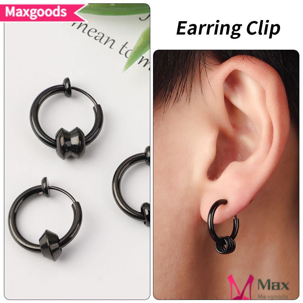 Bông Tai Dạng Vòng Tròn Bằng Thép Không Gỉ Thời Trang Cho Tuổi Teen Hoops