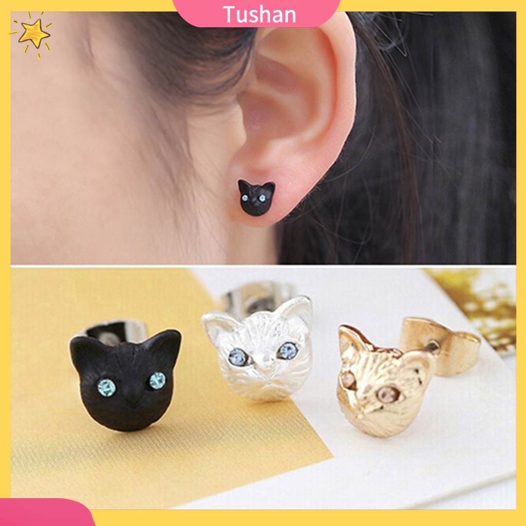 Đôi hoa tai hình chú mèo ngộ nghĩnh dành cho nữ