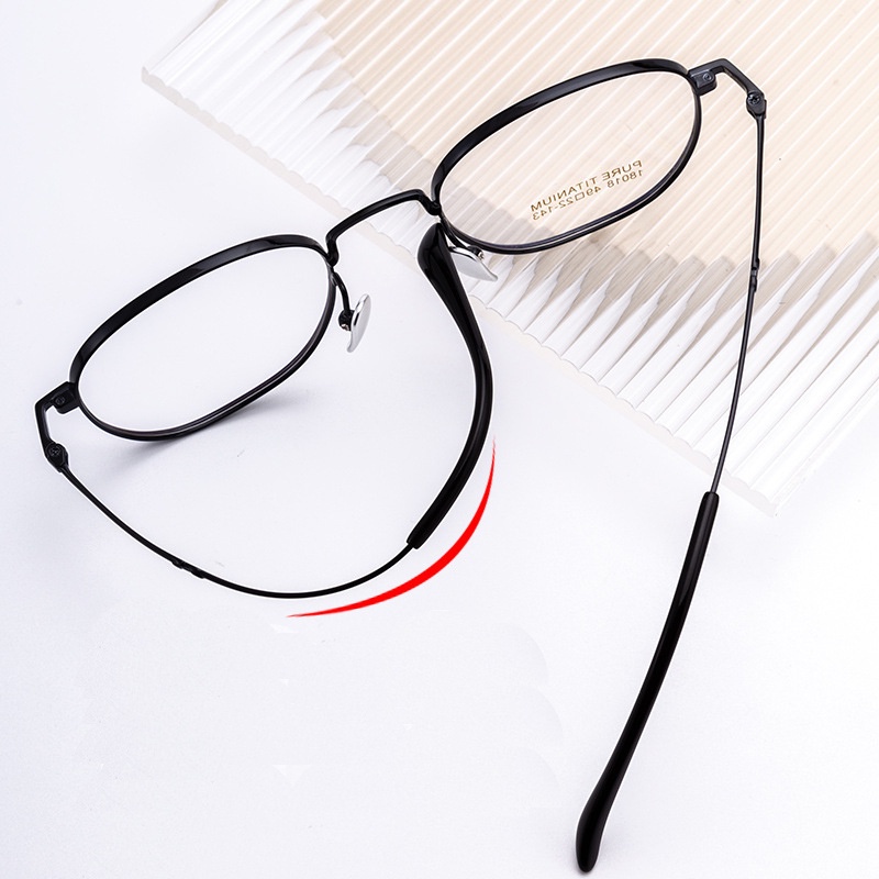 Hevia Mắt Kính Gọng Titan Siêu Nhẹ pt081 Thời Trang Cho Nam Và Nữ