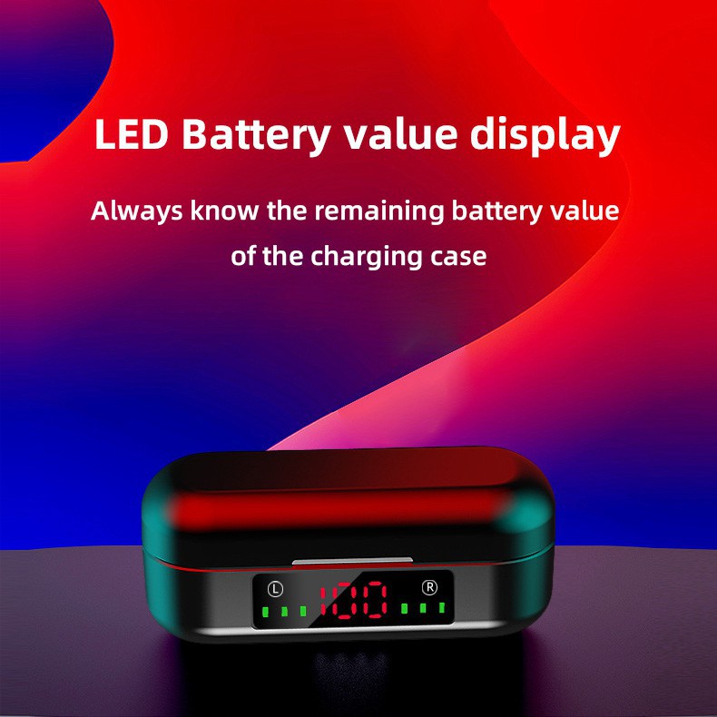 Tai nghe Bluetooth AMOI V8 V7 TWS 5.0 gốc Tai nghe không dây Màn hình LED Tai nghe điều khiển cảm ứng AirDots