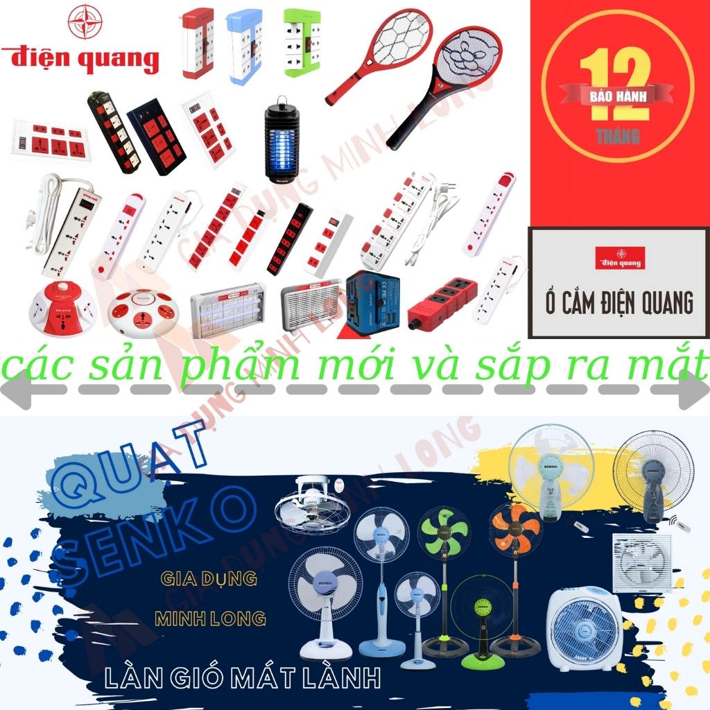 Ổ cắm điện 10 cửa lõi sứ chịu nhiệt 2 nút nguồn role reset chống quá tải liền dây 2200W SOPOKA dây 2m, 4m, 6m