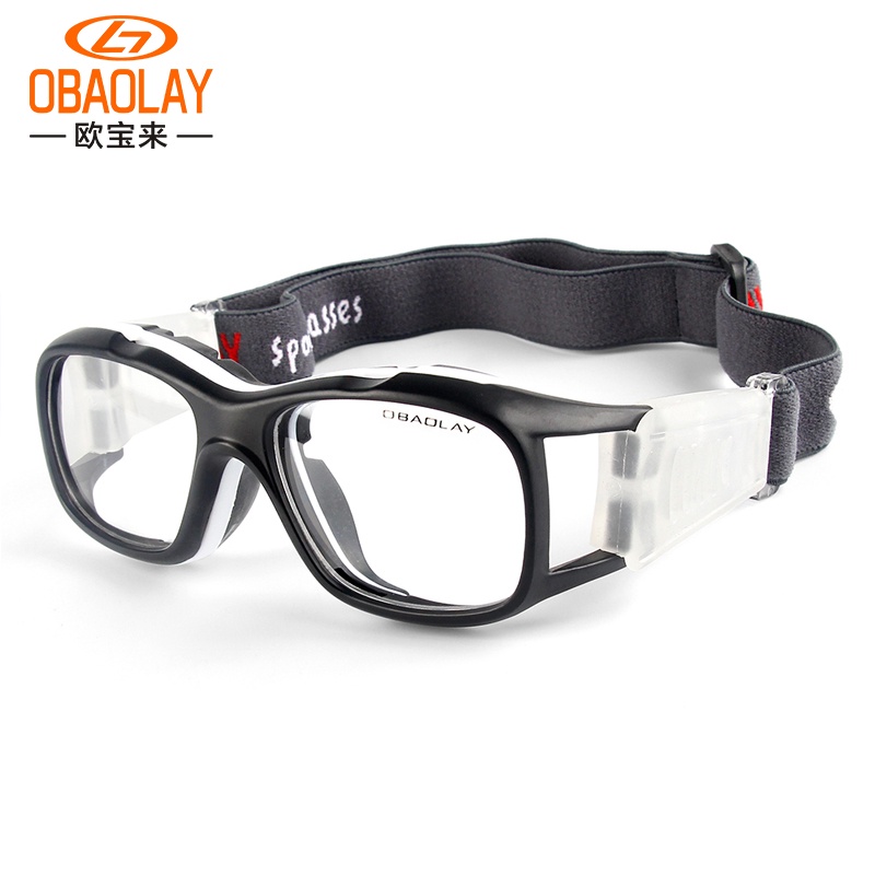 Gọng Kính Chịu Lực Chuyên Chơi Bóng Đá, Bóng Rổ, Bóng Chuyền - Chính Hãng Obaolay L007 Đen - From Kính To, Góc Nhìn Rộng