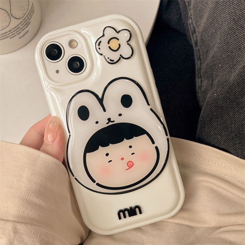 Ốp Điện Thoại Họa Tiết Hoạt Hình Thỏ Đáng Yêu Cho iPhone 12 13 11 Pro Max X Xs Max Xr