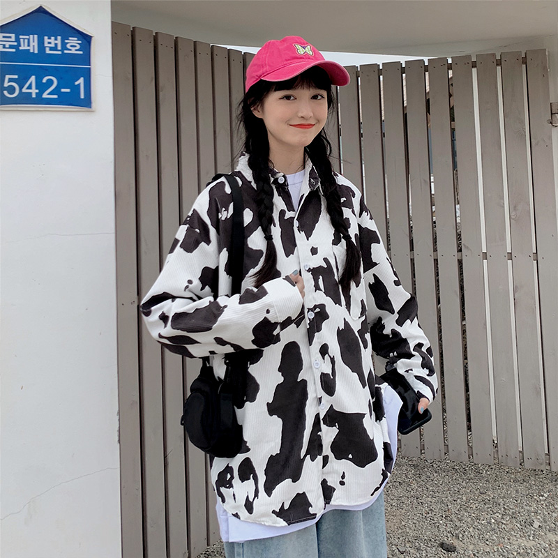 Áo Sơ Mi Tay Dài Cổ Bẻ Dáng Dài Rộng Thời Trang Hàn Quốc Dành Cho Nữ