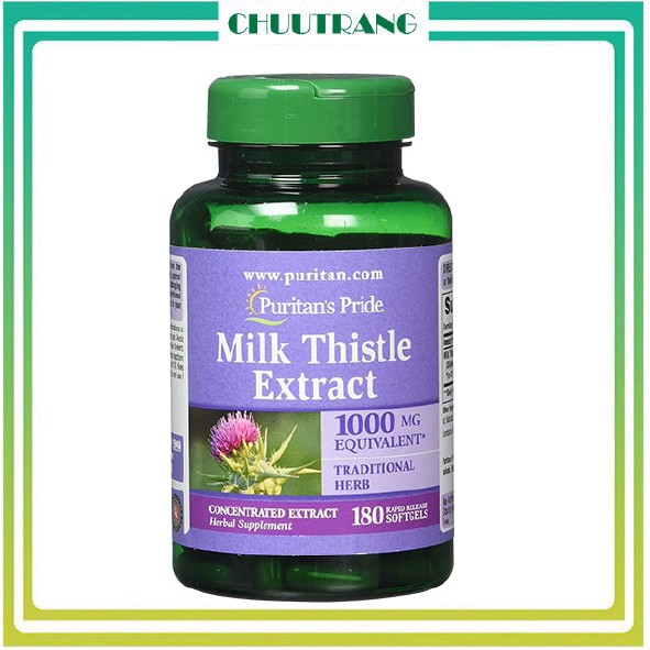 [Mã 11FMCGSALE1 giảm 10% đơn 250K] Viên uống thải độc gan Milk Thistle Extract Puritan's Pride 180 viên Date xa