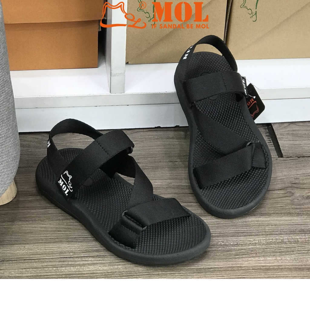 Giày sandal học sinh sinh viên quai chéo - dép quai hậu Full size nam nữ hiệu MOL MS1166B