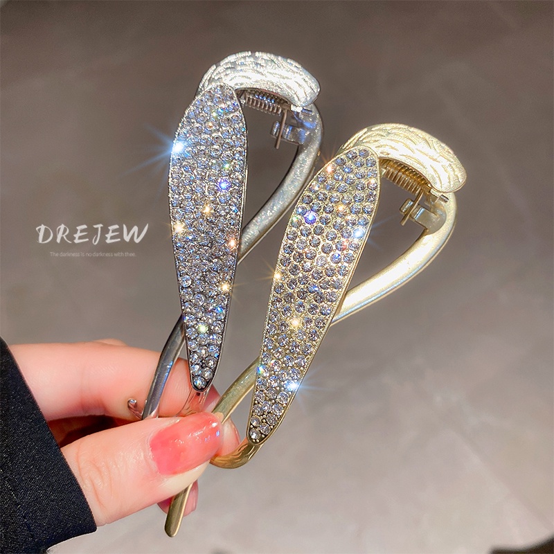 Kẹp tóc DREJEW đính đá zircon thời trang Hàn Quốc cao cấp cho nữ