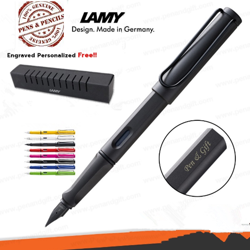 【Free Engraving Pen】LAMY Safari Fountain Pen original box with free ink cartridge Mutil color F/EFtip