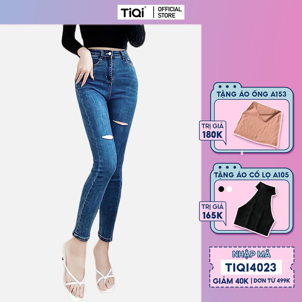 Quần Jean Skinny Jean Nữ Lưng Cao Tôn Dáng Form Ôm TiQi Jeans G1-513