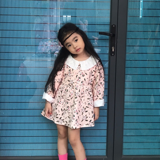 Váy hoa nỉ da cá