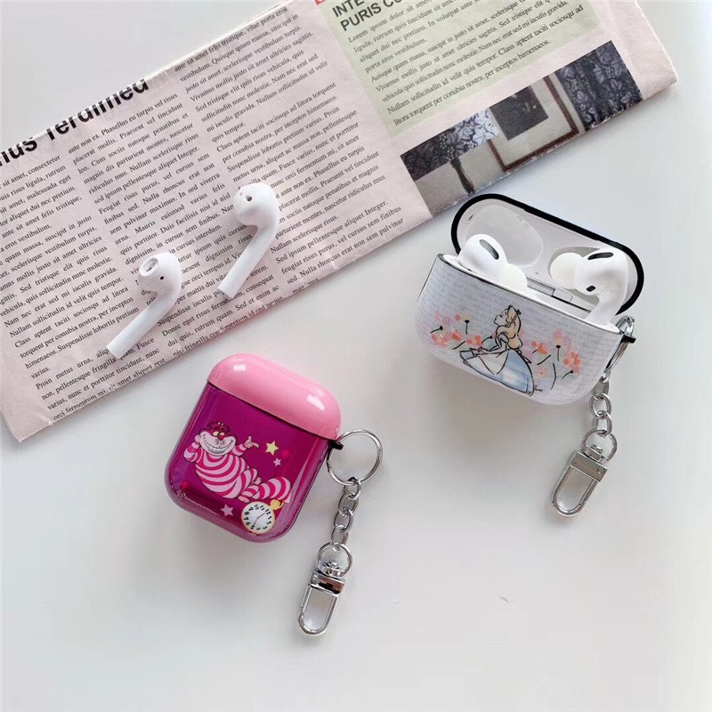 Vỏ Bảo Vệ Hộp Đựng Tai Nghe Airpod Pro Hình Mèo Alice In Wonderland Miao Mao Dễ Thương Ốp