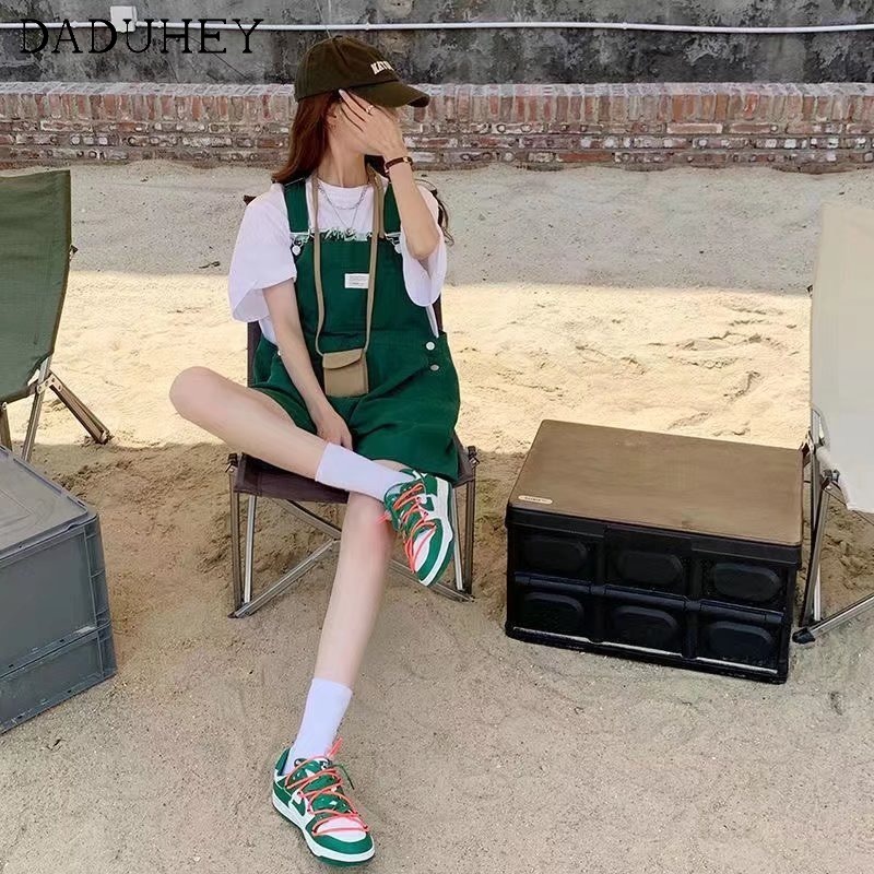 Quần yếm Daduhey thời trang hè 2022 màu xanh lá dáng rộng thoải mái dành cho nữ | BigBuy360 - bigbuy360.vn