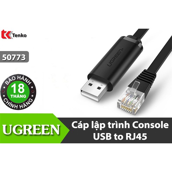 Cáp Lập Trình Console USB To RJ45 Ugreen 50773