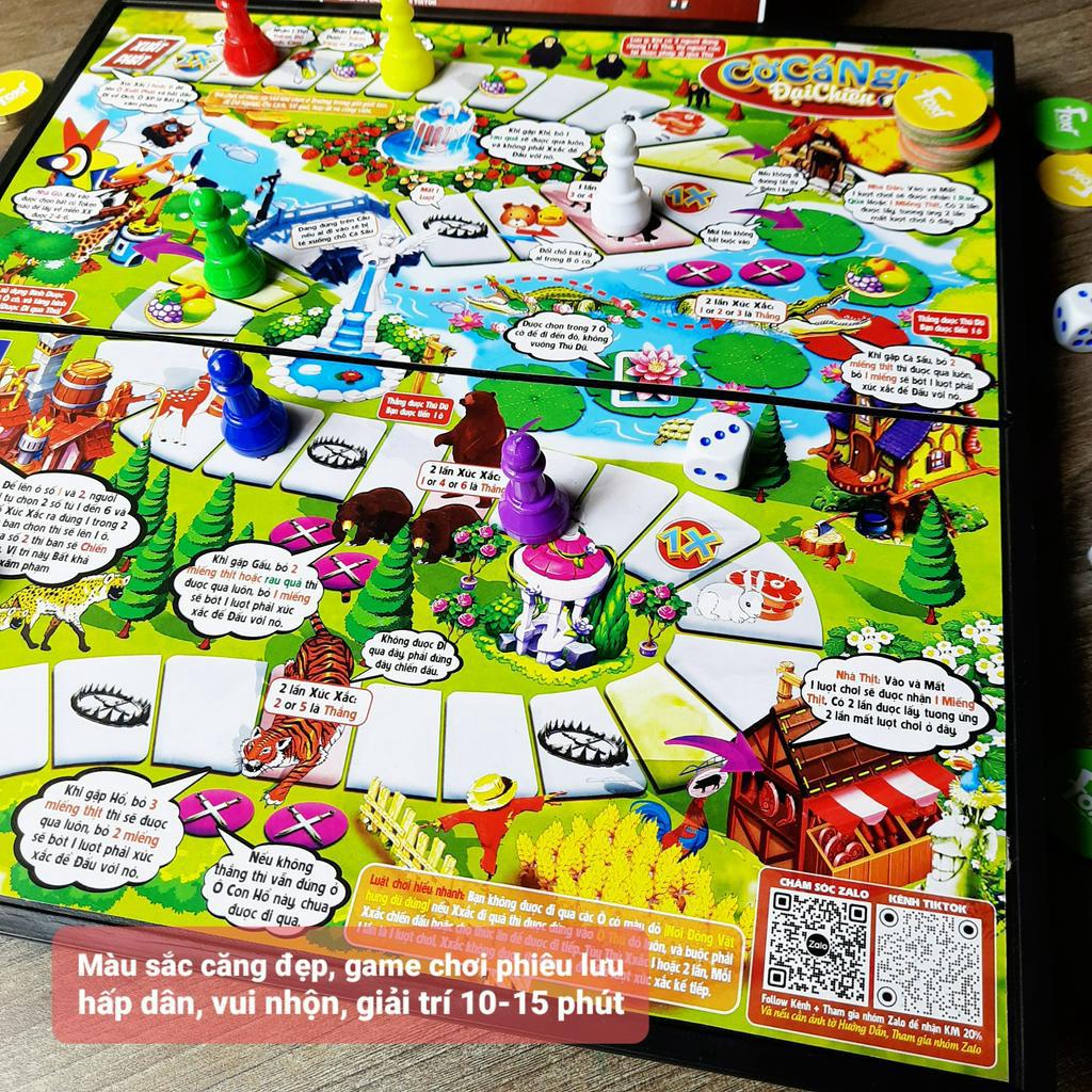 Cờ cá ngựa đại chiến Nam Châm Foxi-Boardgame-mới lạ-độc đáo-nhiều phiên bản-quà tặng cho bé thích mê-kết nối gia đình