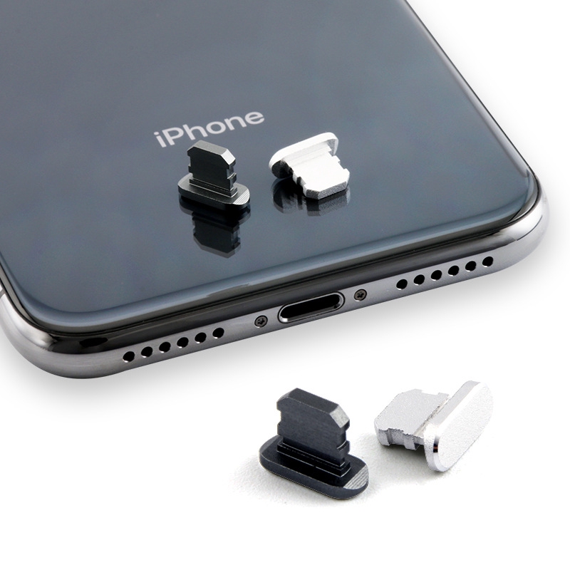 Nút Bịt Cổng Sạc Usb Chống Bụi Bằng Nhôm Cho Iphone 12 11 Pro Xs Max Xr