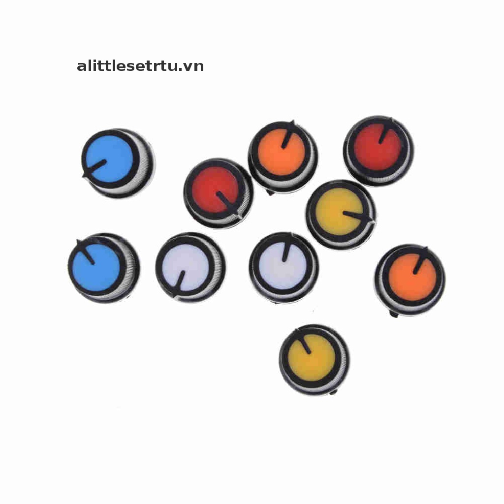 Set 2 Núm Vặn Chiết Áp Bằng Nhựa Năm Màu Kích Thước 6mm