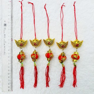 Combo 5 dây cầu đỏ đĩnh vàng treo cây mai cây đào trang trí Tết