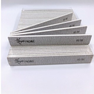 Dũa móng bột nhám Mỹ, dũa móng gel, dũa móng tay - Scarlett Xám Vuông 80/80