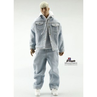 [Ảnh thật] Mô hình áo khoác jean, quần jean Denim 1/6 12 inch - Custom Figure.