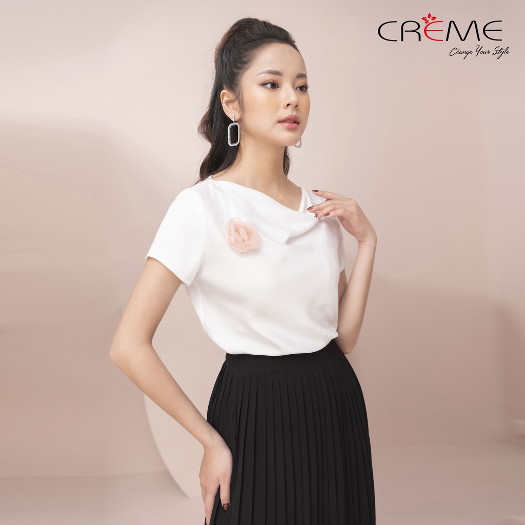 Áo sơ mi cổ đổ siêu sang SM1007 CREME