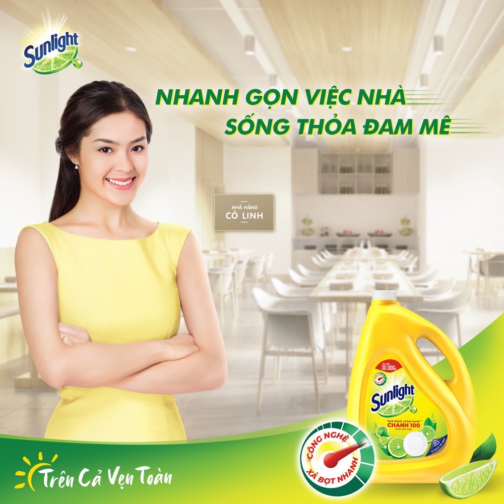 [Hoả tốc HCM] Nước Rửa Chén Sunlight Can 3,6kg (BIBISTORE)