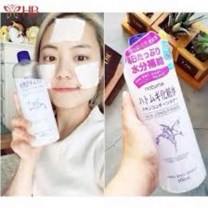 Nước Hoa Hồng Naturie ý dĩ Nhật Bản 500ml, Làm sạch , Trắng Da, khít lỗ chân lông
