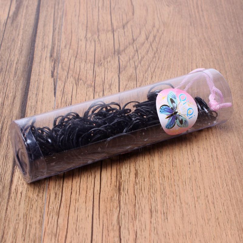Dây Thun Buộc Tóc 8 Kiểu Dùng Một Lần Màu Dạ Quang Dễ Thương Cho Bé Gái