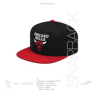 Mũ snapback thời trang nam màu đen logo Bulls cao cấp hàng chất lượng tiêu chuẩn xuất khẩu khóa gài bấm free size