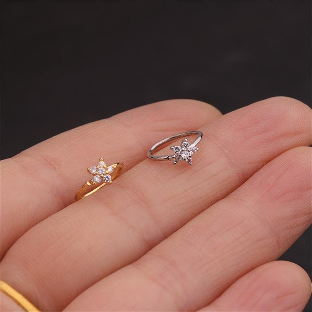 SUMU Khuyên Xỏ Cơ Thể Bằng Thép 4 Viên Đá