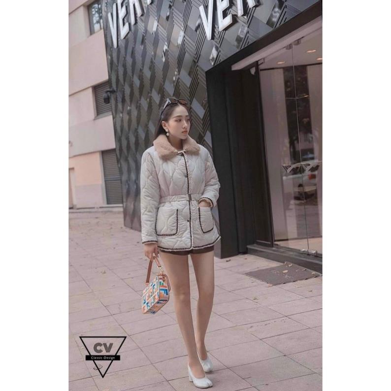 Bán sỉ áo phao trần trám đai eo