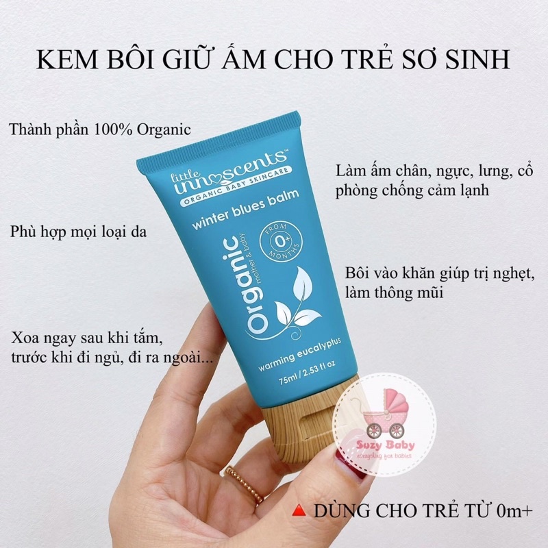 DẦU BÔI ẤM NGỰC KHUYNH DIỆP LITTLE INNOSCENTS WINTER BLUE BALM ÚC
