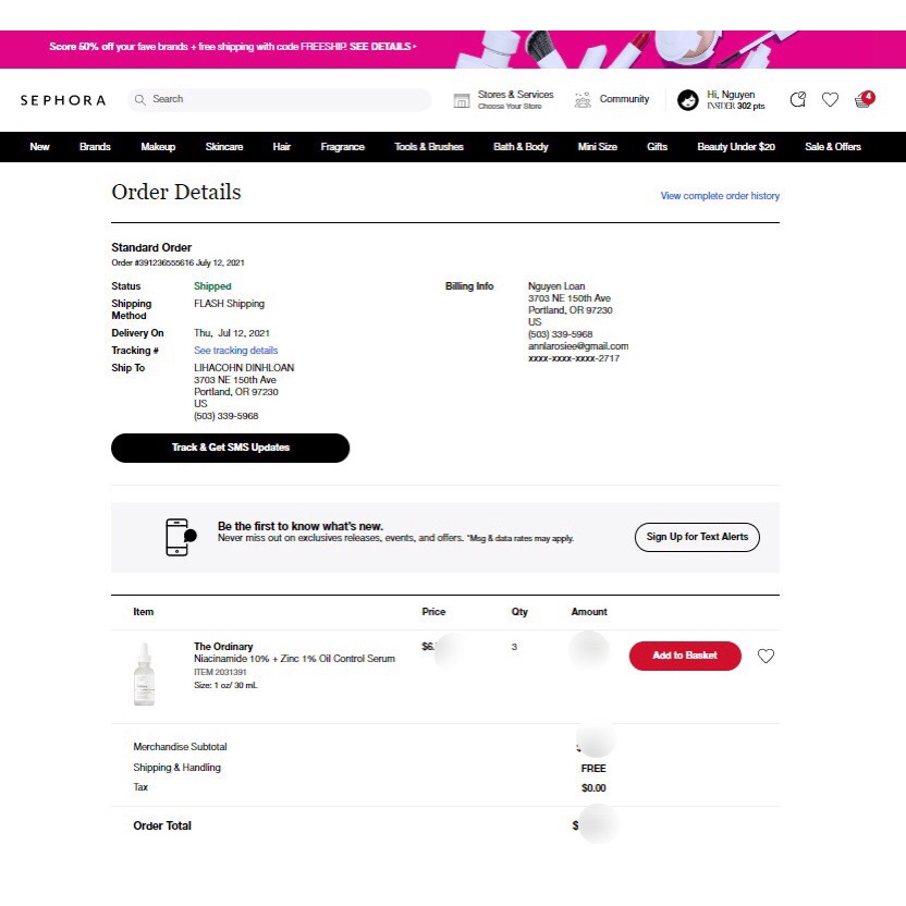 Serum Niacinamide 10% + Zinc 1% The Ordinary giảm dầu, bớt mụn, mờ thâm sau mụn