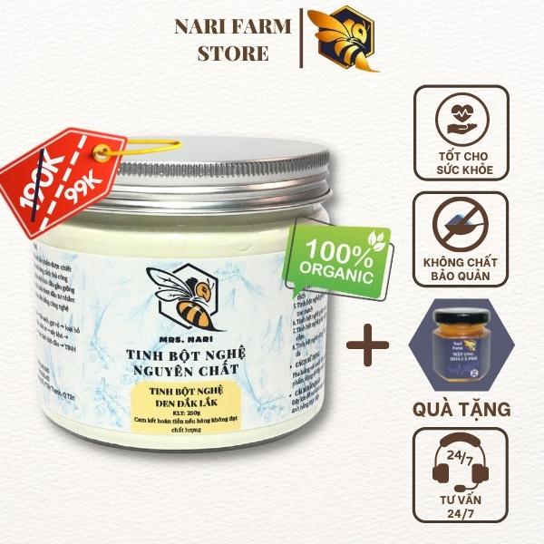 Tinh bột nghệ nguyên chất 50g-250g Nari Farm - Tinh bột nghệ đen tự nhiên