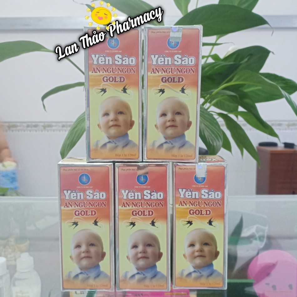 Siro yến sào ăn ngủ ngon g&amp;p chai 120ml chính hãng giúp bé tăng cân hiệu quả - siro yến sào mum mum gp